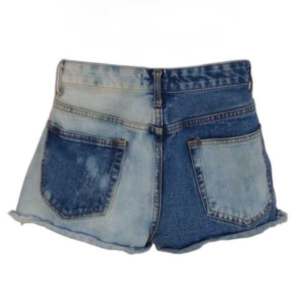 FOREVER 21 Shorts, 28, Cutoffs Color Block, Bleach - Picture 4 of 8